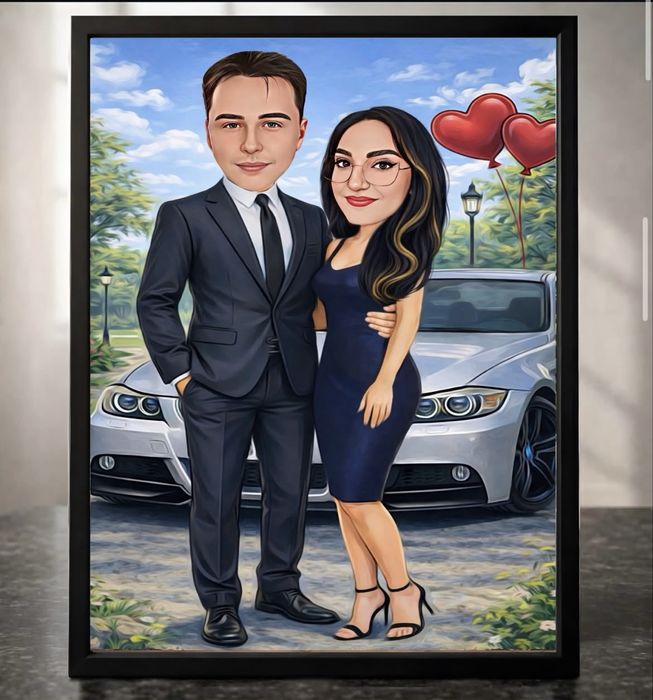 Карикатури,Шарж,Портрети - с подарък рамка