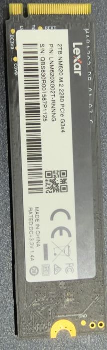 SSD накопитель - LEXAR NM620 2TB (NVMe M.2 3500MB/s)