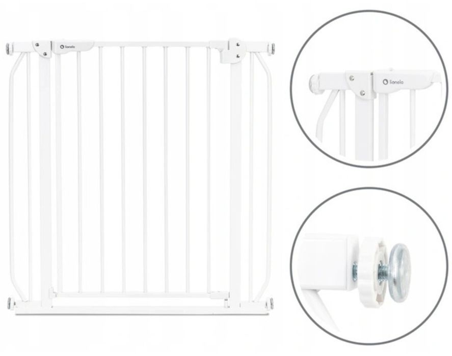 2 x Poarta de siguranta, Lionelo, Truus Slim, Prin presiune, 105 cm,