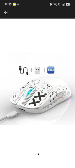 HXSJ T90 Gaming Mouse Wireless 3 Moduri + Dock RGB
