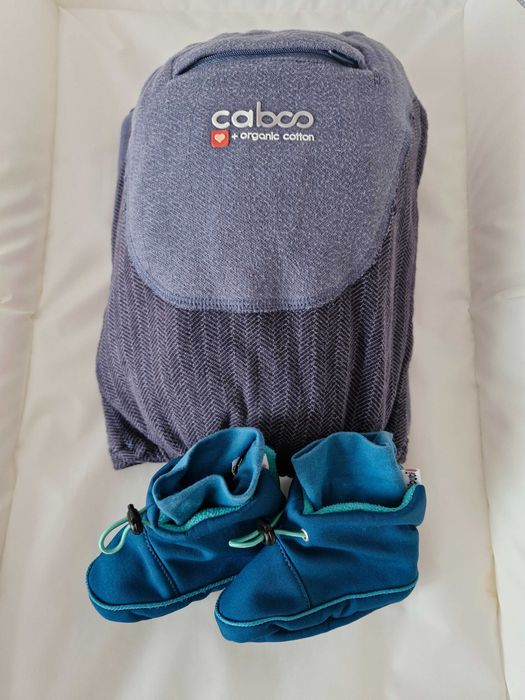 Слинг Caboo + Organic cotton и ботушки Liliputi