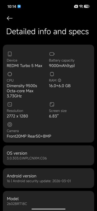 Redmi Turbo5 Max