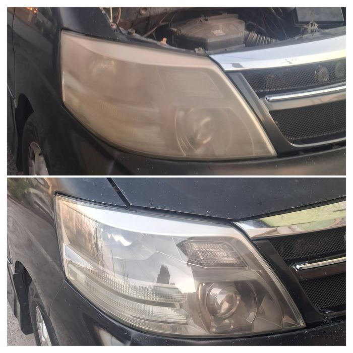 Чистка фара полировка