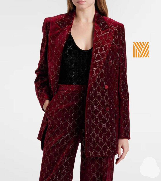 Sacou cu pantaloni catifea cu pietre