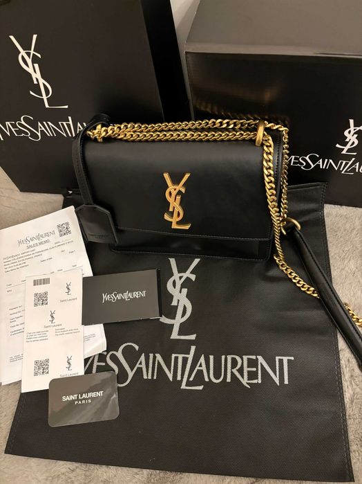 Geantă/Poșetă Yves Saint Laurent Sunset Shoudler Bag 22x15x9