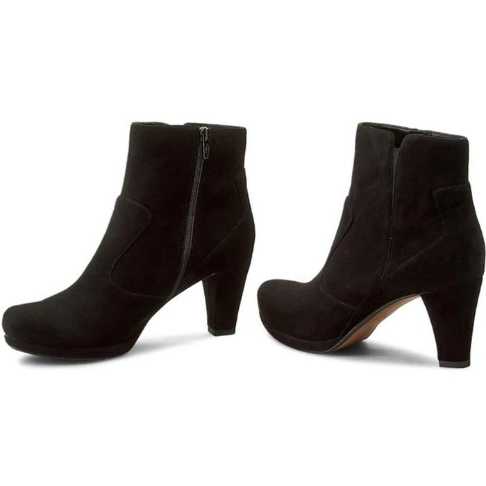 CLARKS № 35/36 – Дамски черни боти от ест велур "CLARKS ARTISAN" нови