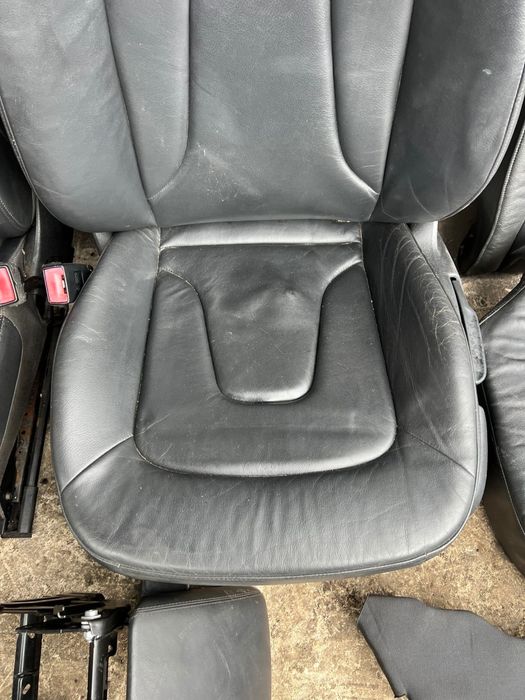 Салон Ауди AUDI A4 B8 черен кожа обикновен ном 209