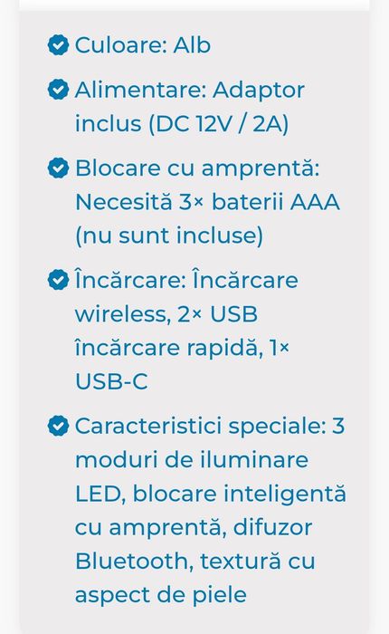 Noptiera Smart inteligenta