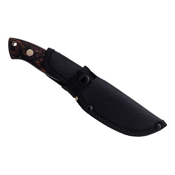 Set doua cutite de vanatoare, otel, maner lemn, husa cordura, 20 cm