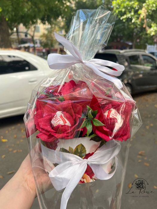 Букет роз с конфетами ЛЮБОЙ БЮДЖЕТ лучший подарок учителю или близким