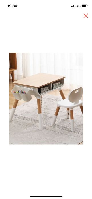 Детский письменный стол с тумбой