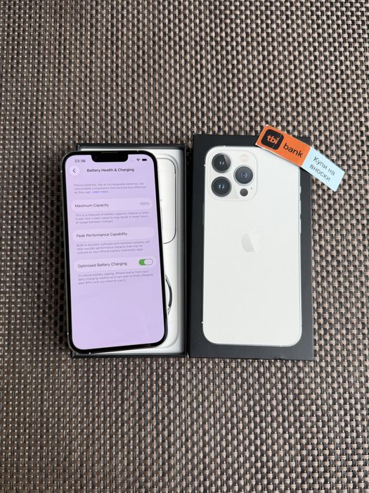 100% iPhone pro 128 silver*ЛИЗИНГ 15€/м айфон 13 про 128