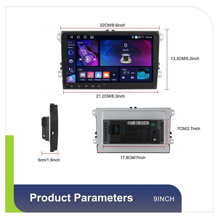 Navigatie Android VW volkswagen Skoda Seat 4GB RAM 64GB ROM Quad Core