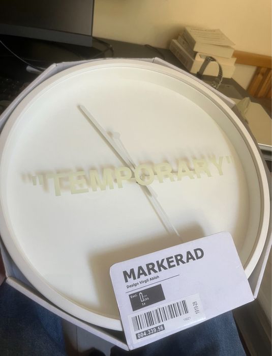 Virgil Abloh X IKEA "TEMPORARY" часовник trapstar corteiz supreme bape