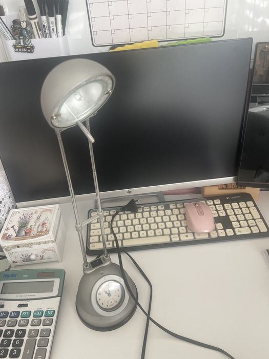 Lampa birou gri / argintiu