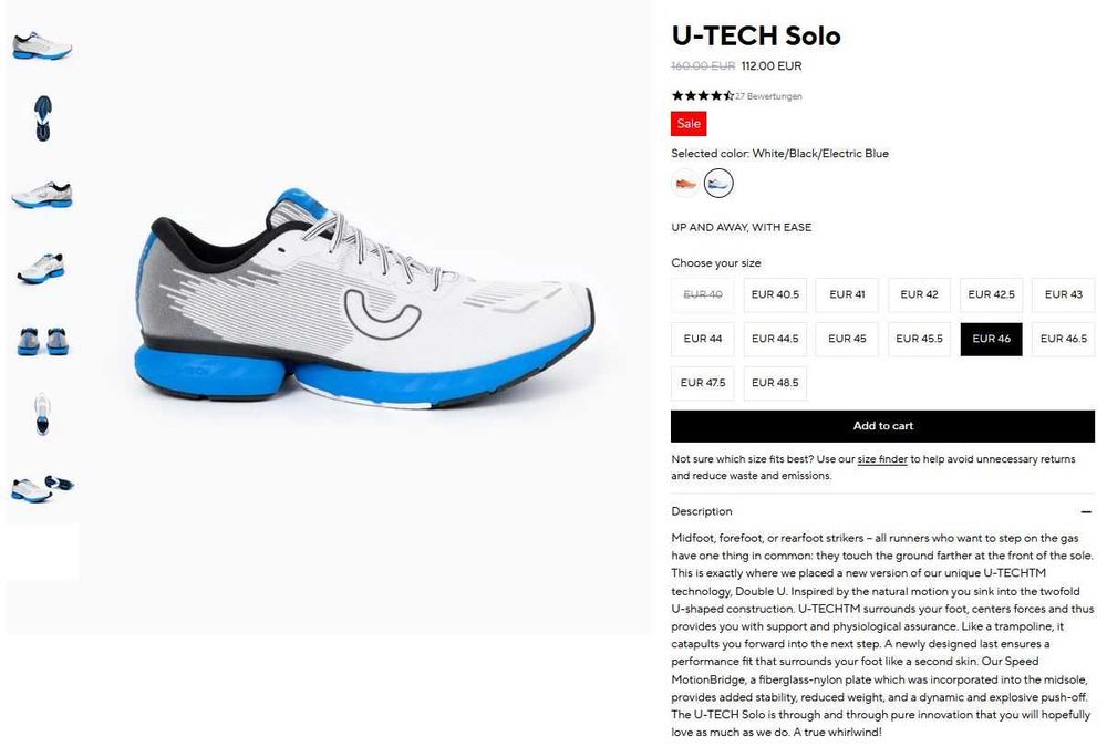 Adidasi alergare barbati True Motion U-TECH Solo 46 - noi