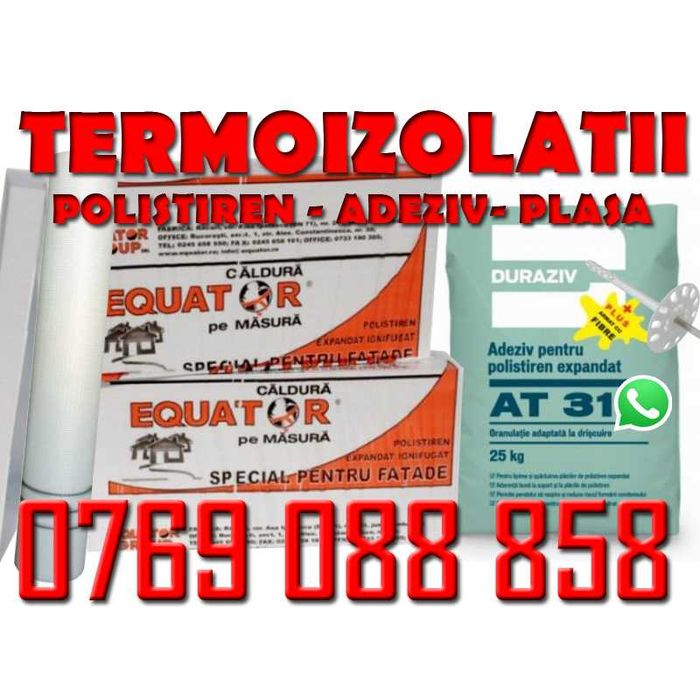Polistiren expandat, extrudat, adeziv, plasa, Termoizolatii - Craiova
