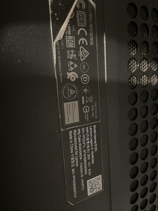 Laptop Gaming Lenovo Legion 5 15ARH05 - defect (procesor ars) - piese