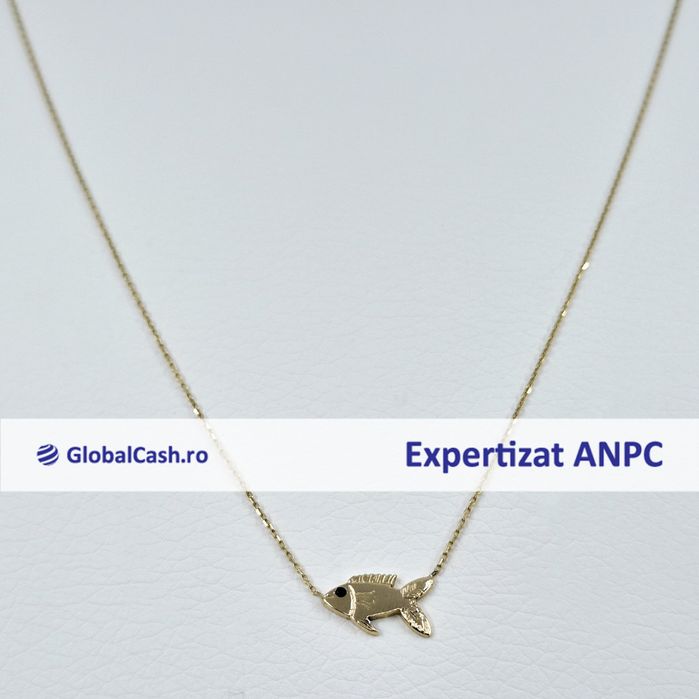 Lant cu pandantiv din aur de 14k, 1.48g | GlobalCash.ro #MI113555
