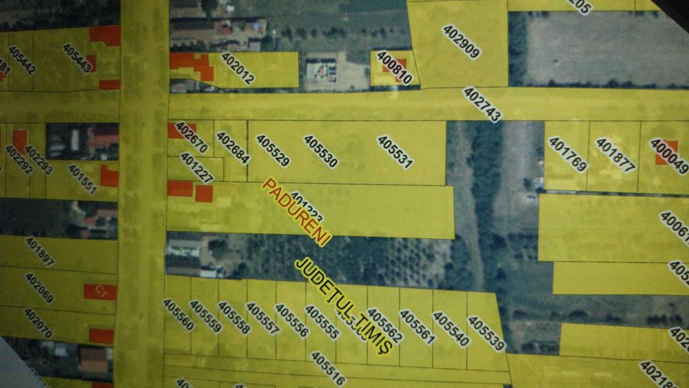 TEREN INTRAVILA 591 MP, PRET 35euro mp+tva, loc Padureni Timis.