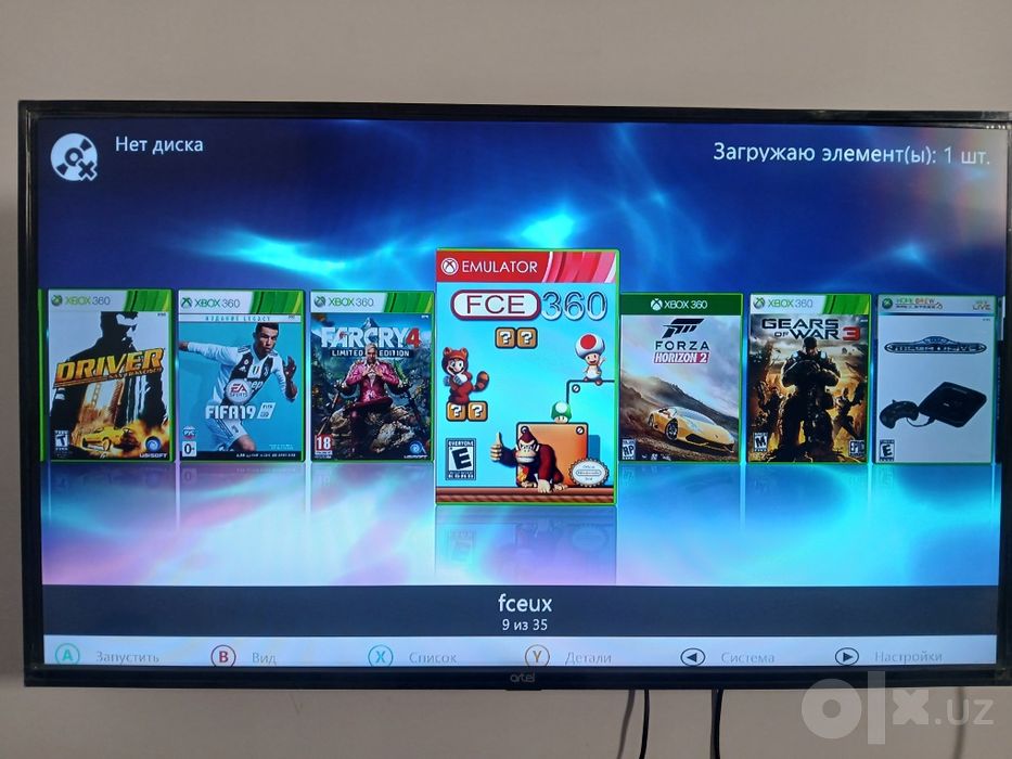 Xbox 360 slim 35 ta oʻyin va retro sega dendy 1000 ta oʻyin