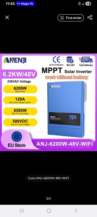 Invertor anenji 6,2kw