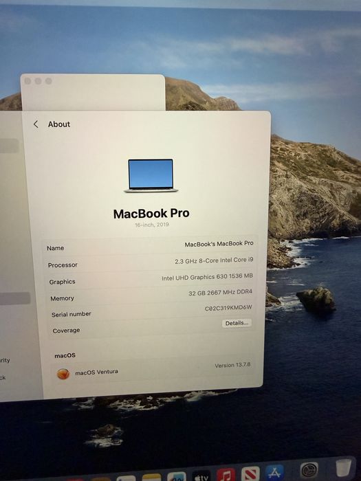 Apple MacBook Pro 16 2019 i9 2.3ghz 32GB RAM 1TB SSD CA NOU