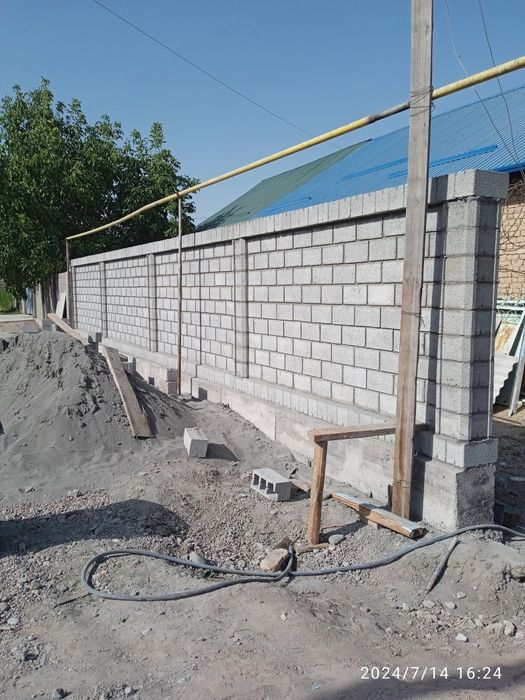 Шлакоблок газаблок пенаблок гишт терамиз штукатурка стяжка киламиз