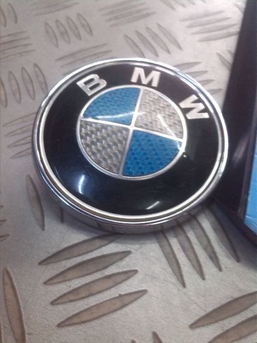 embleme bmw carbon 3d albastru kit 7 piese