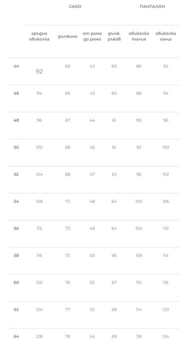 Мъжки костюм в тъмно синьо /Размер 50/