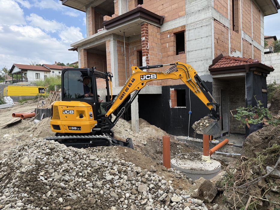 БАГЕР JCB 3.5t,САМОСВАЛ с кран 12t,БУС с борд ,ВАЛЯК
