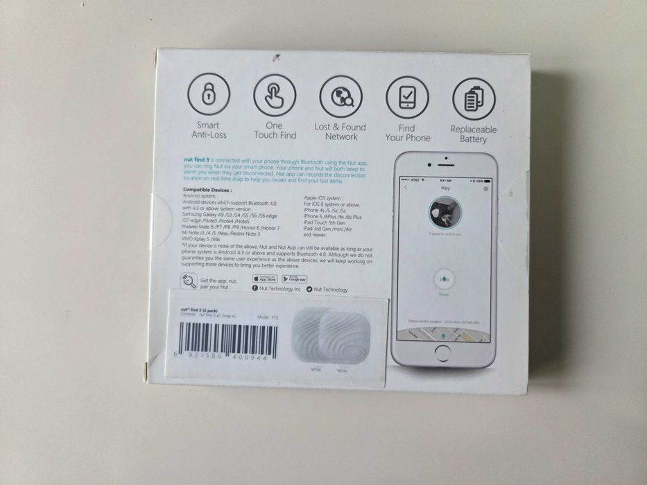 Nut Find 3  умный Bluetooth-трекер для поиска вещей