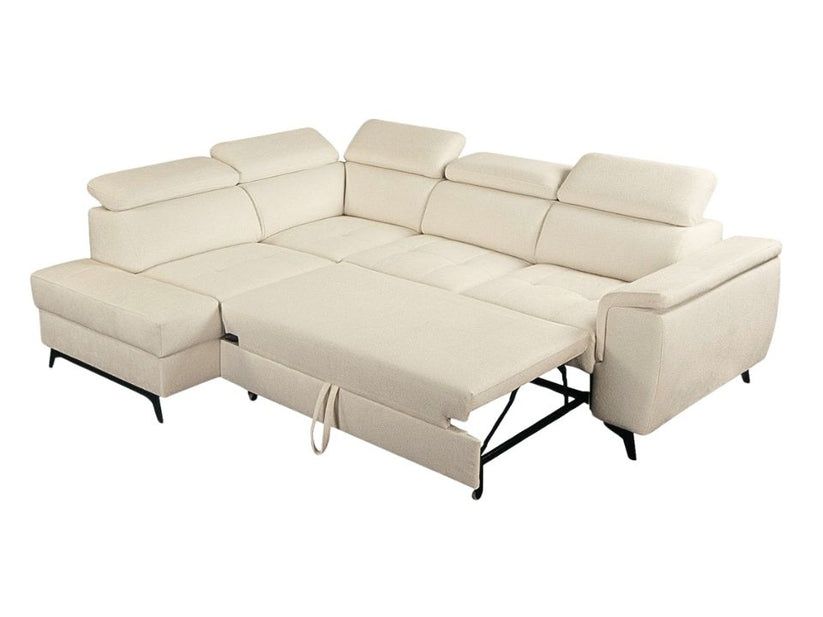 NOU Colțar L-form, GRI, extensibil, ladă depozitare