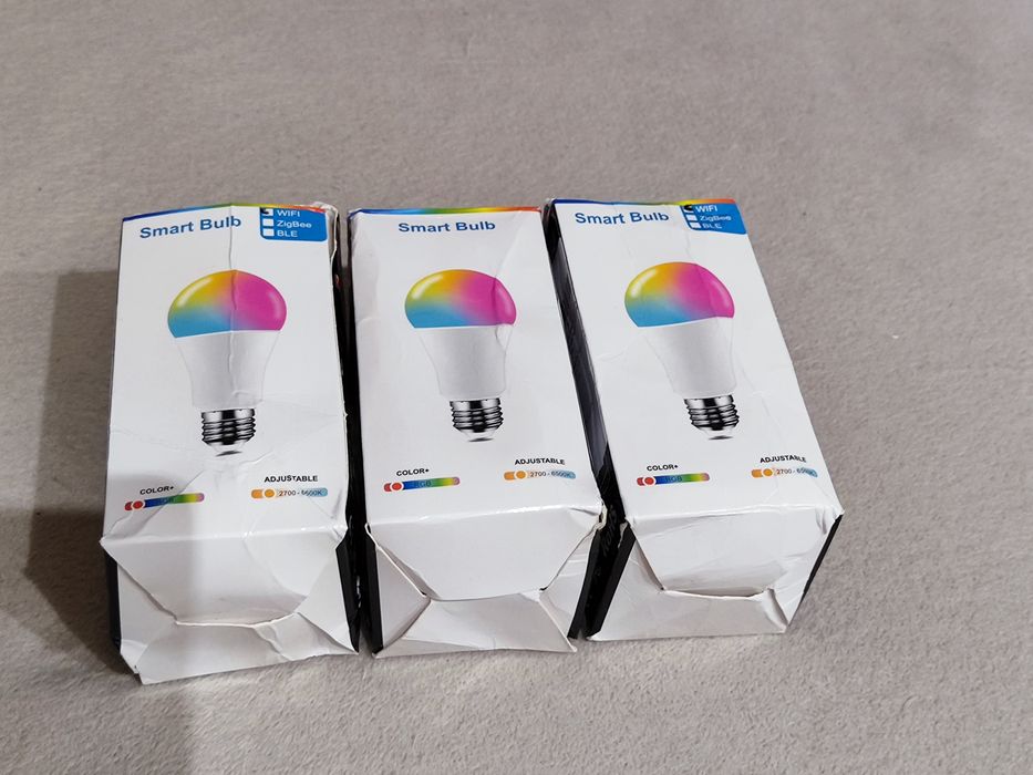 Смарт LED Wifi крушки Е27, димер, топло-студено бяло.