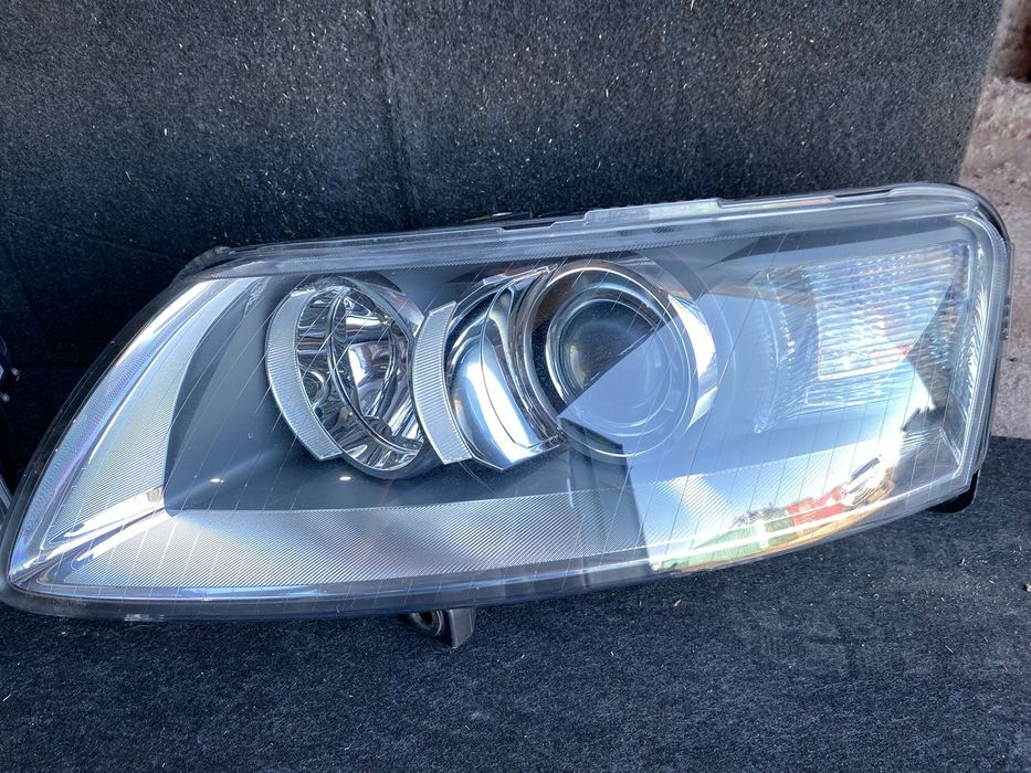 Привозные фары на Ауди А6С6