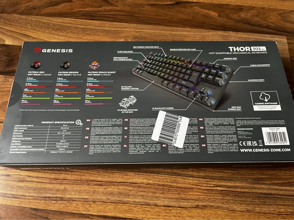 Компактна Механична Клавиатура GENESIS THOR 303 TKL