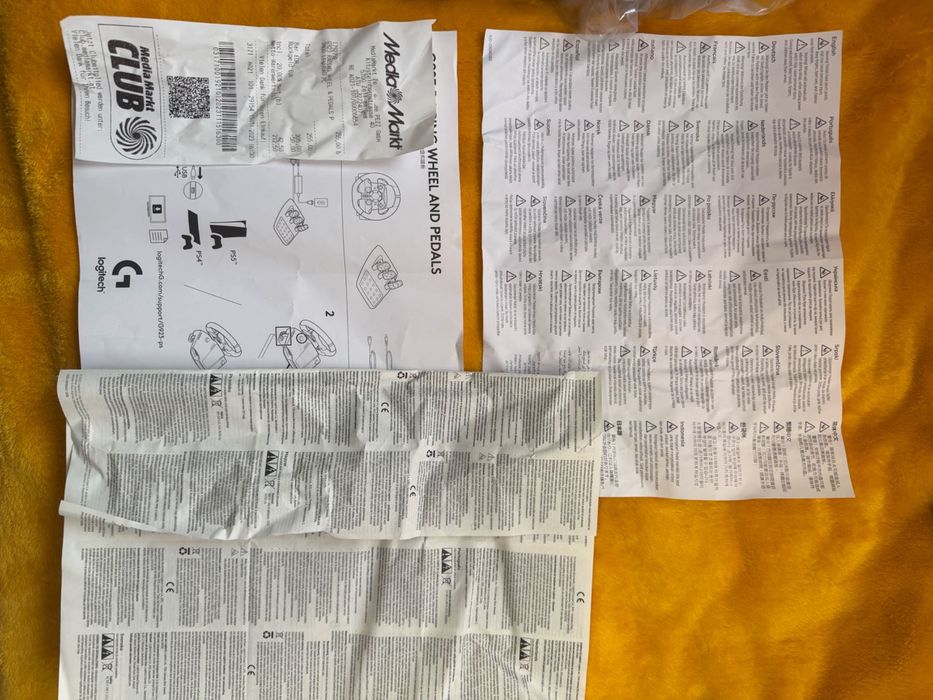 Волан Logitech G923 PS4. Като нов. PS4, PS5, PC