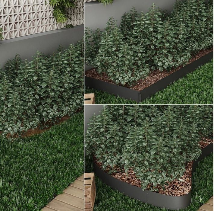 Метален бордюр за градина антрацит 10м N°242