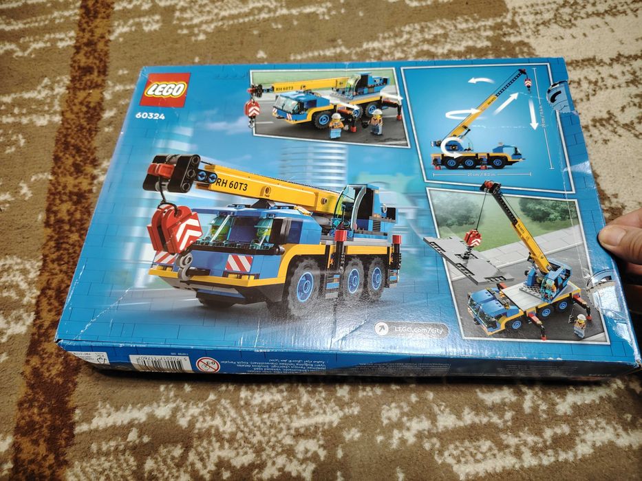Lego City Mobile Crane pentru 7+ Ani 340 piese, Lego 60324 automacara.