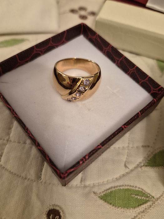 Кольцо чалма золотое