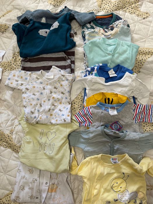 Бебешки дрехи лот 13 ромпъра бебе 62-68