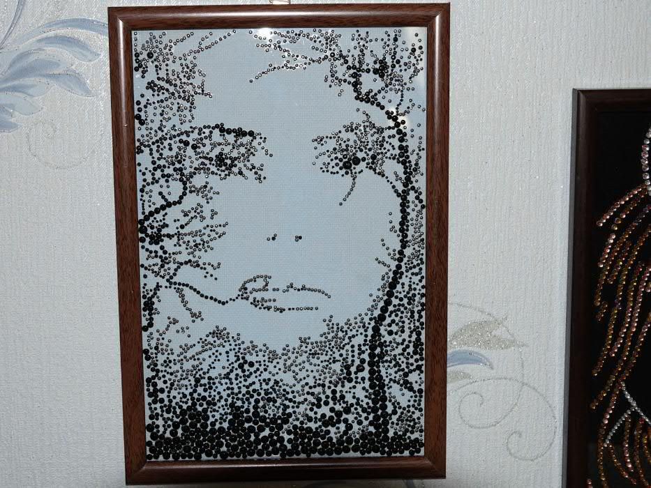 картины стразами по стеклу