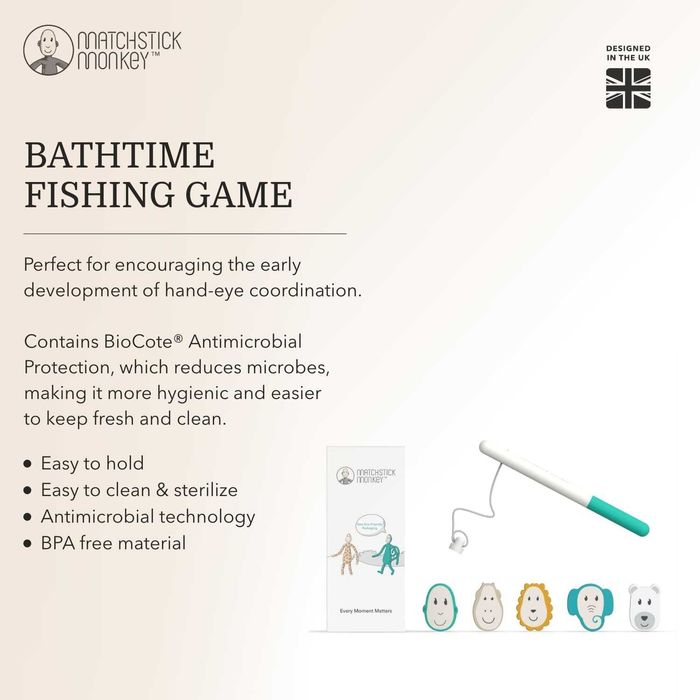 Антимикробна бебешка играчка за баня, сензорна игра за риболов, 1+