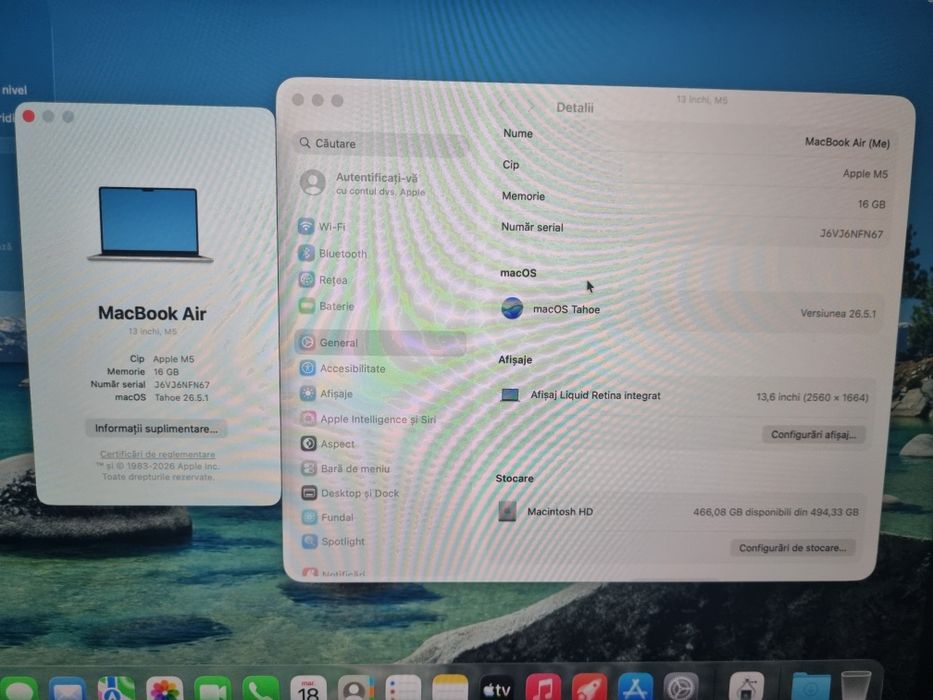 Macbook Air 13" M5 A3449 500gb ssd 16gb ram