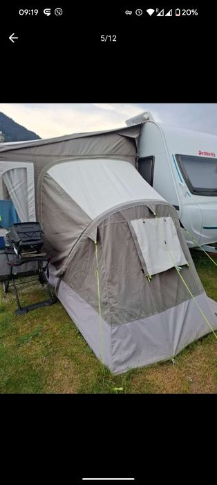 Надуваем анекс за форселт каравана Kampa Dometic Pro AIR