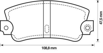 Set placute frana punte fata Autobianchi Y10, Alfa Romeo 146, 155, Fiat 131; Barcheta, Panda Punto, Regata Ritmo, Tempra, Tipo UNO, Lancia Dedra