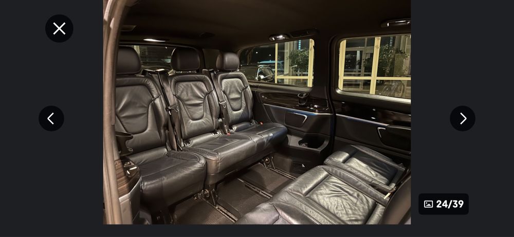 Inchiriere Mercedes V-Class Premium Luxury –  VIP / 8 locuri / Full