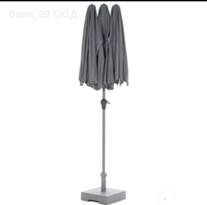 Двоен градински чадър в 2 цвята