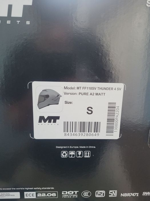 Cască MT Helmets Nouă + Vizieră Transparentă | Cutie Originală