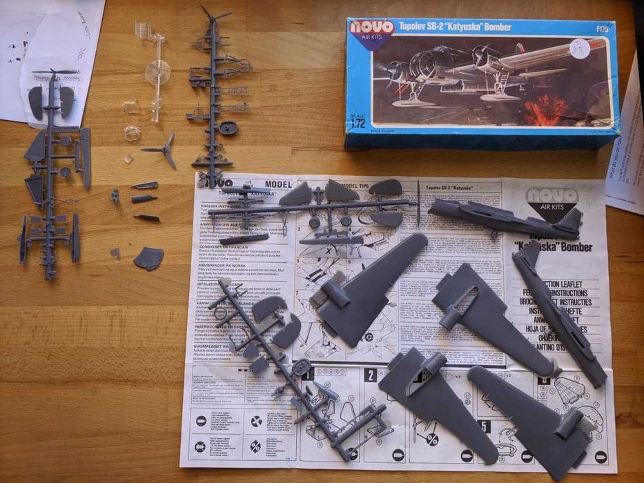Сборная модель самолета СБ-2 (NOVO 1/72)..РАРИТЕТ